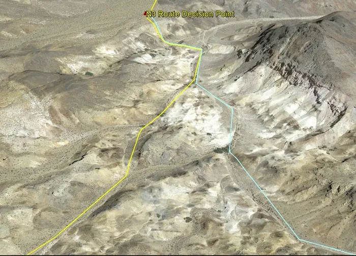 Death Valley Germans - Two paths on N3 heading South.