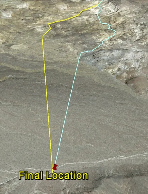 Death Valley Germans - Potential paths to final location.